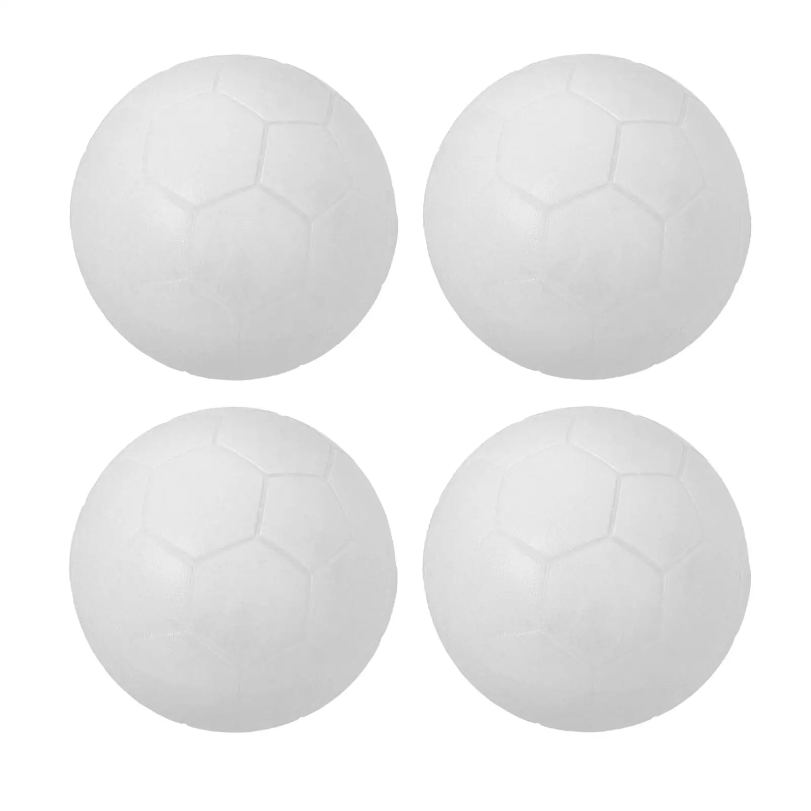 4Pcs Durable Table Soccer Balls 36mm Foosball Balls Solid White Tabletop Game PP