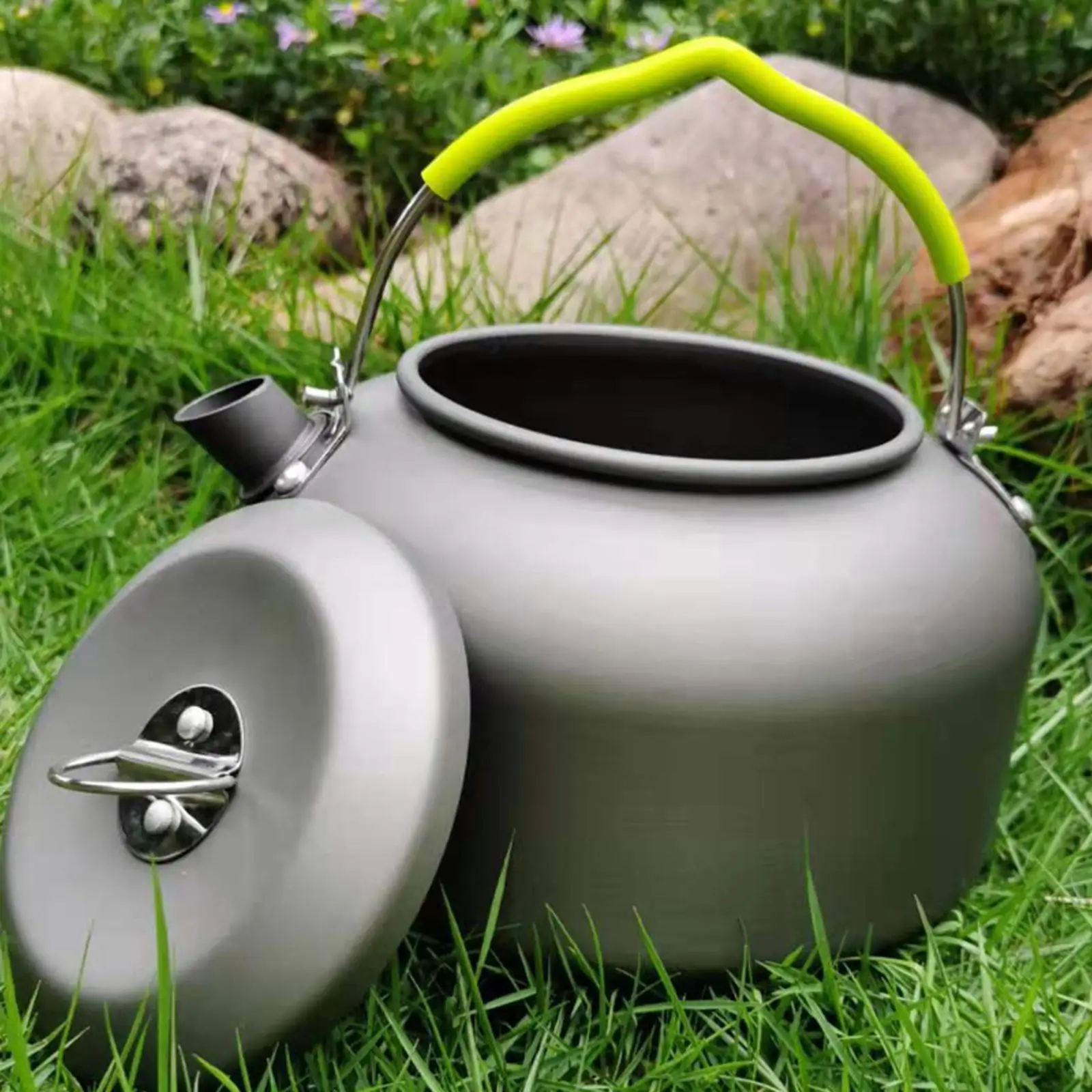 Aluminum Alloy Camping Water Kettle Hiking Tableware Tea Pot Outdoor Fishing