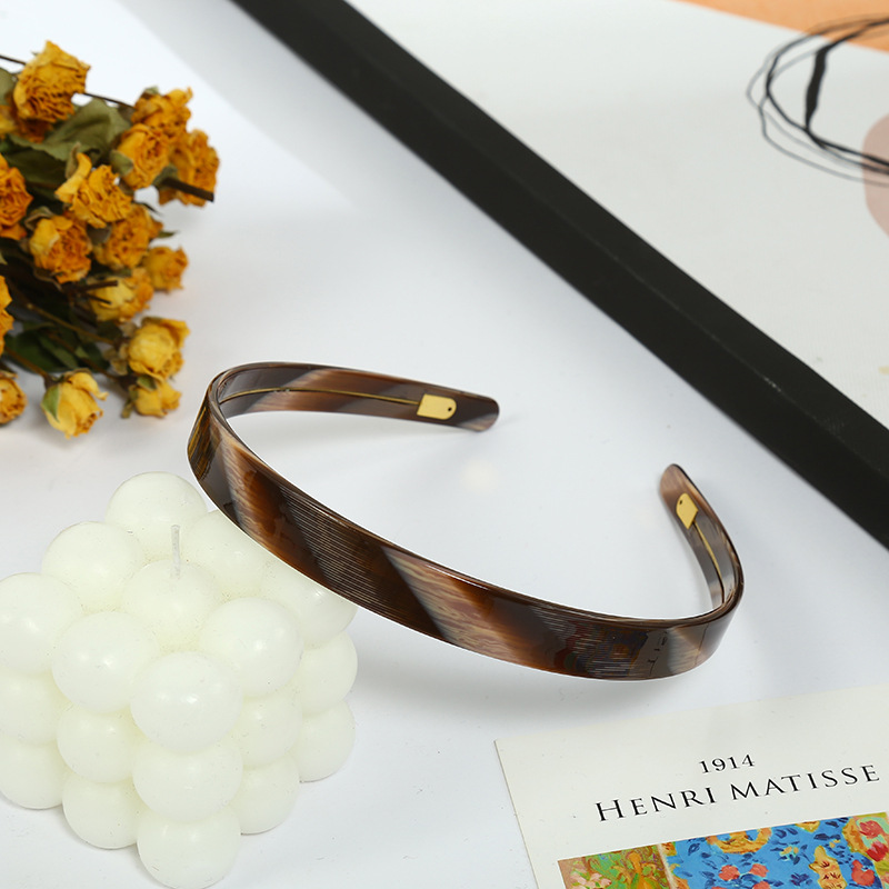 Koreanische Version von Ins Schmuck Acetat Haarschmuck Schildpattfarbe Stirnbänder Damen Gesichtswäsche Haarbänder Spot Großhandel – Detail 8