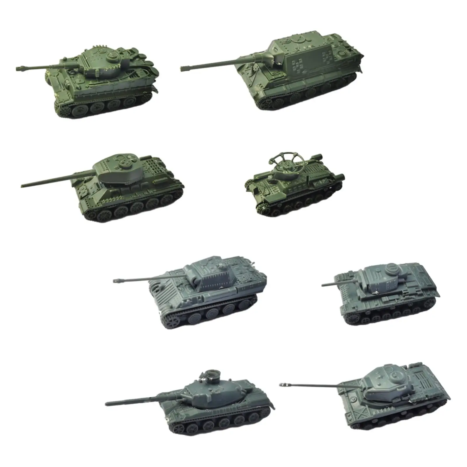 8x 1/144 Tank Model T34/85 Education Toy DIY Puzzle Building Projects 4D Modern Tank Model for Toddlers Boy Girl Holiday Gifts