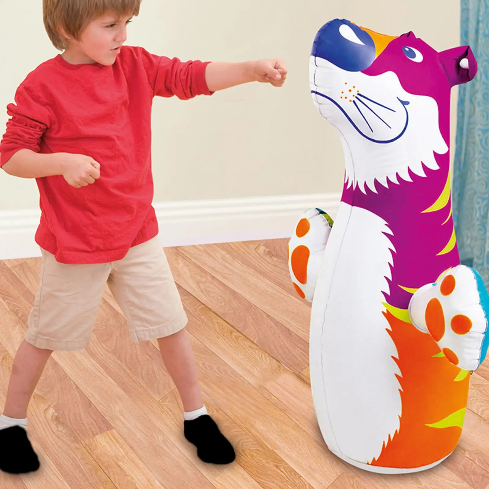 35`` Inflatable Punching Bag Free Standing Animal Shape Gym Toy for Boy Girl
