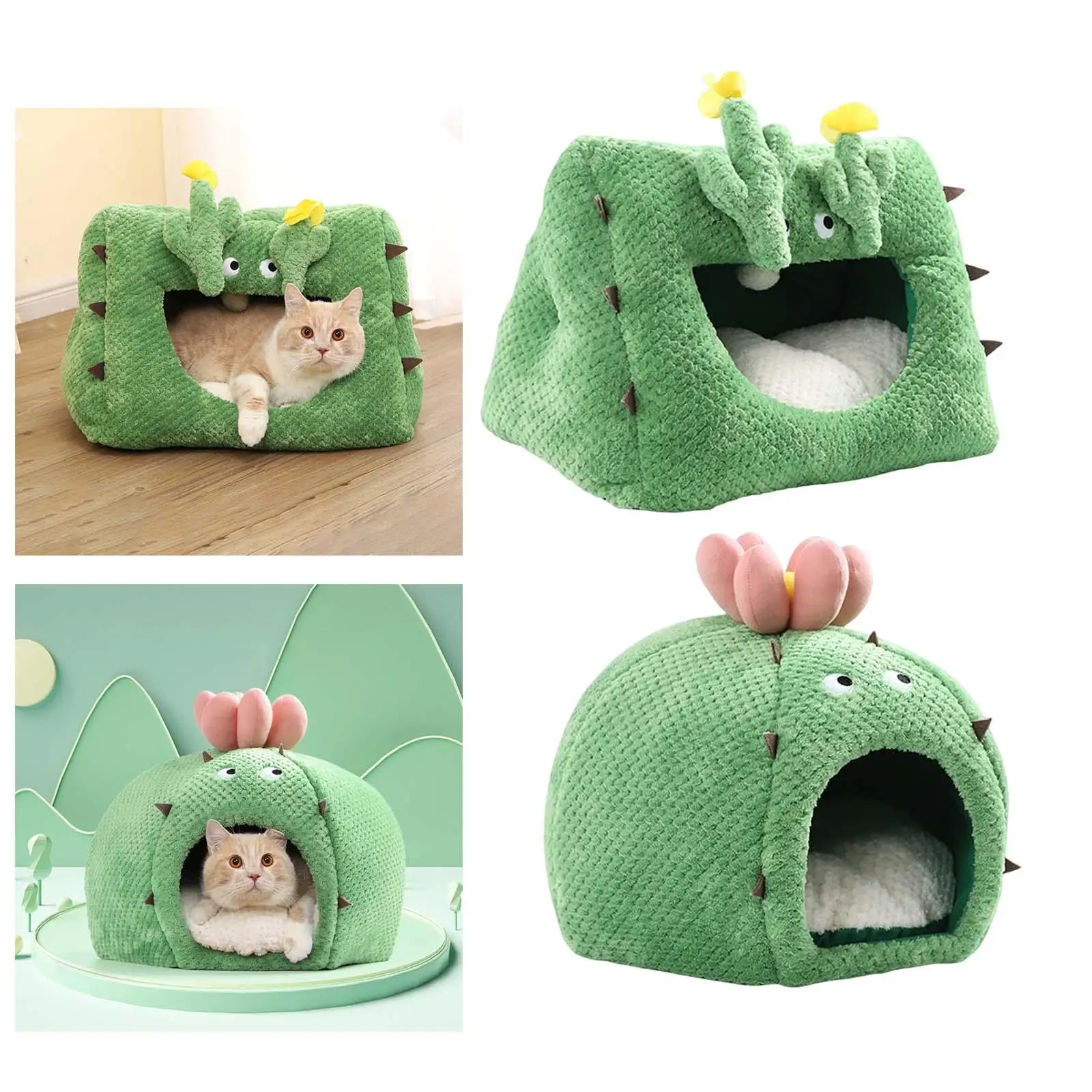 Cave House with Cushioned Pillow Dog Bed Puppy Kennel Pets Supplies Cat Beds