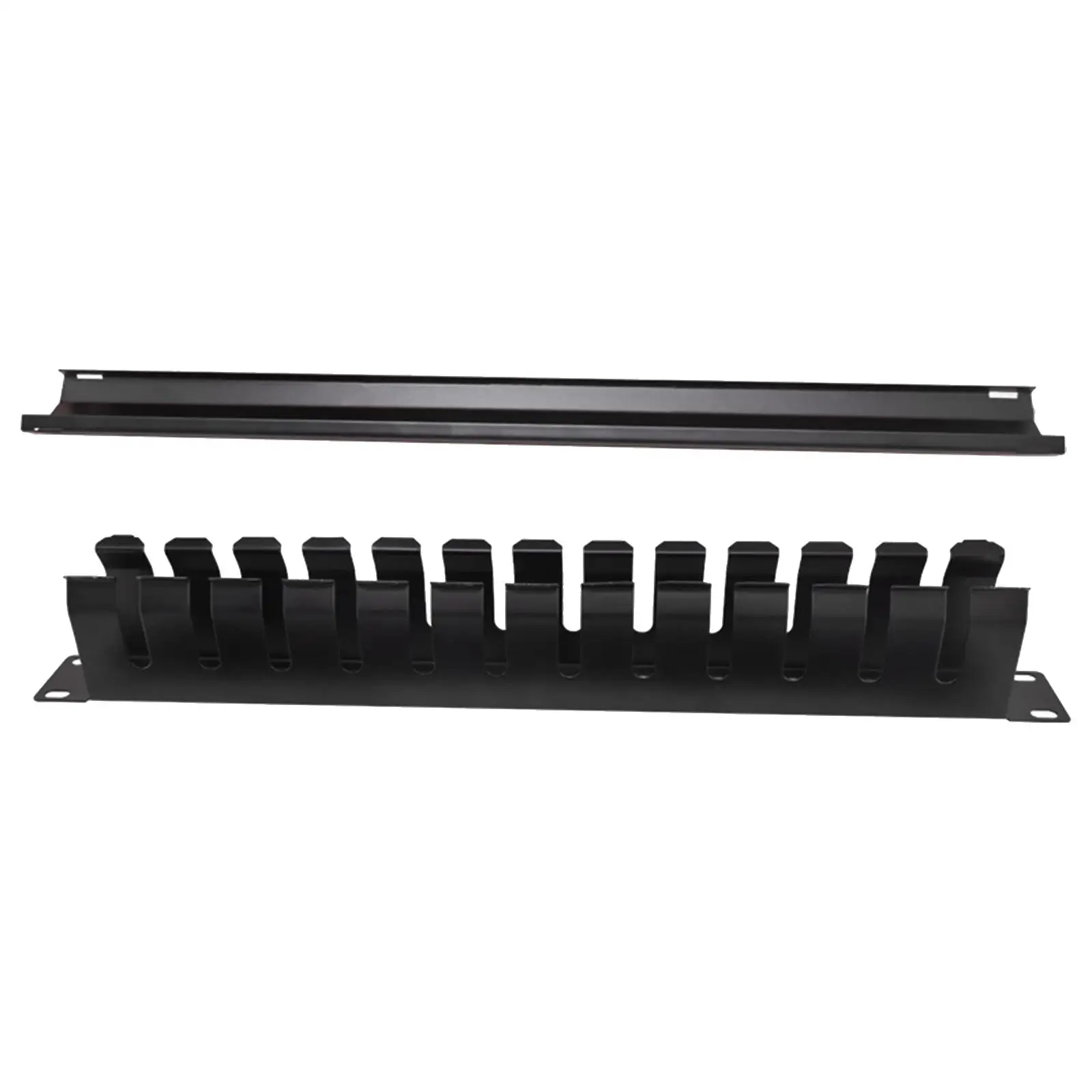 Cable Server Rack Desk Accessories Desk Socket Holder Desk Cable Tray with Panel Cover 12 Way Cable Organizer for 1U 19 inch