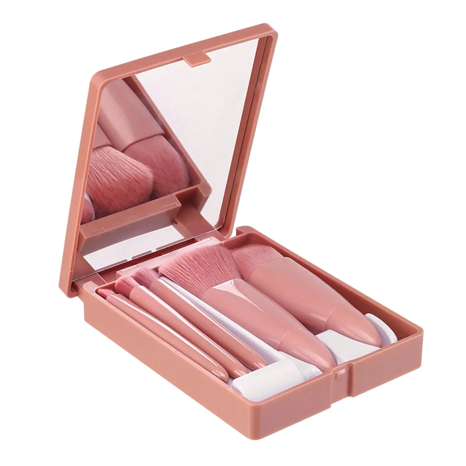 Makeup Brushes Set Pink  Fashion with Mirror Blending for Women