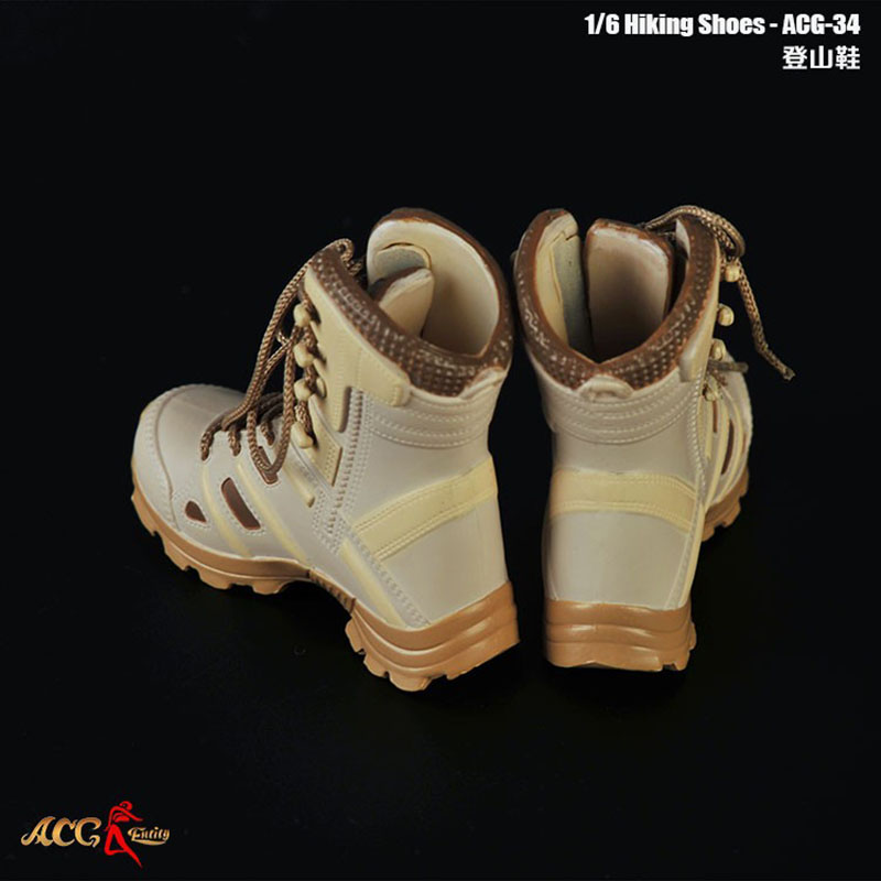 Zapatos de senderismo masculinos a escala ACG-34 1/6, botas de batalla, zapatos huecos de soldado, Modelo compatible con