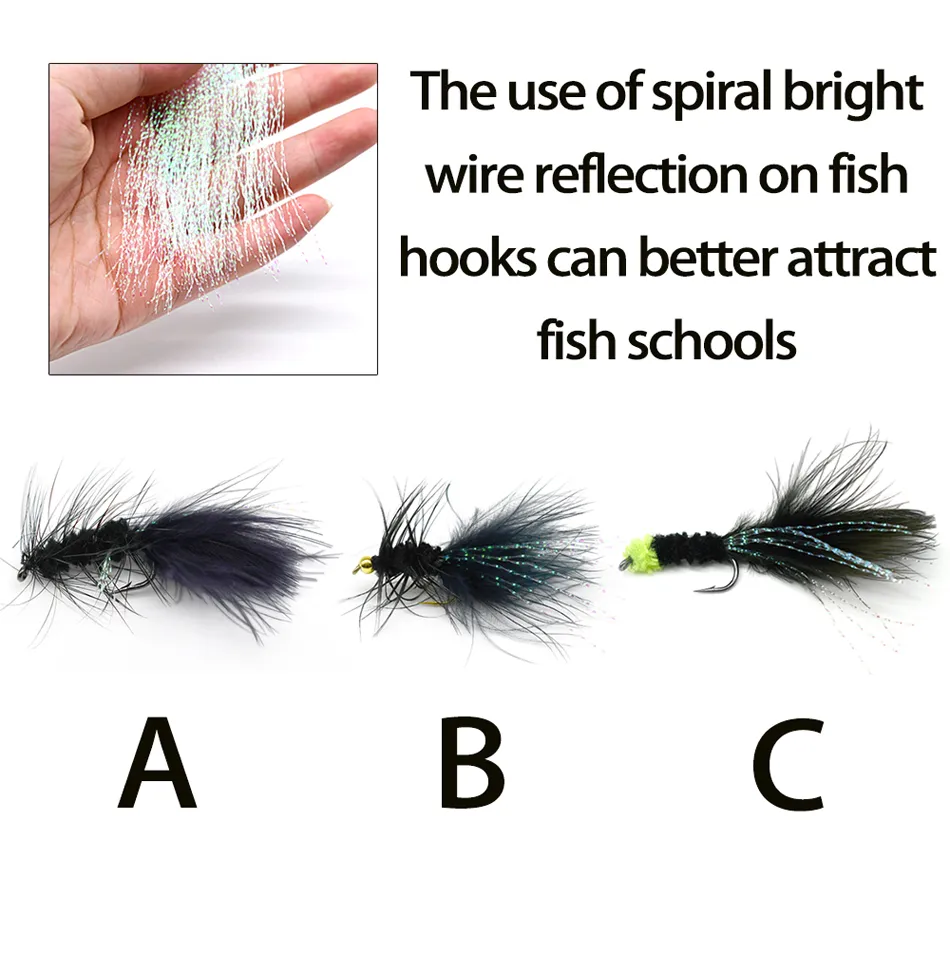 Description Picture 5 of itemMNFT Mixed 8Pcs Woolly Bugger Streamers Fishing Flies For Steelhead Pike Bass Rainbow Trout Fish Lures Bait