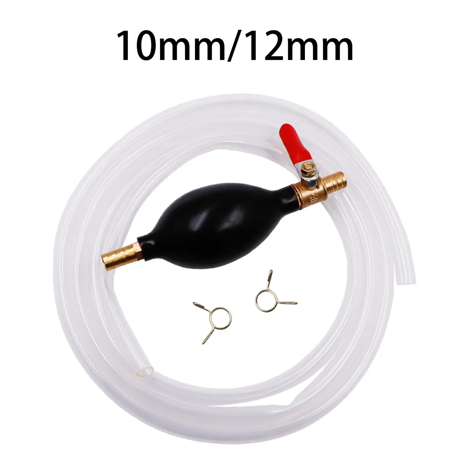 Siphon Pump with Hose Clip 2M Syphon Hose for Petrol Fish Tank