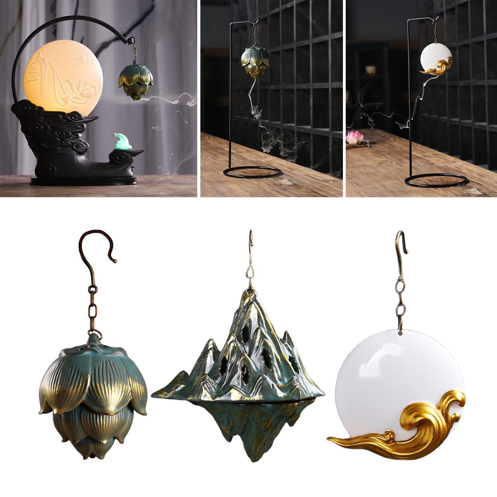 Zen Burner Holder Decorative Mountain View Artistic Aromatcherapy for Yoga