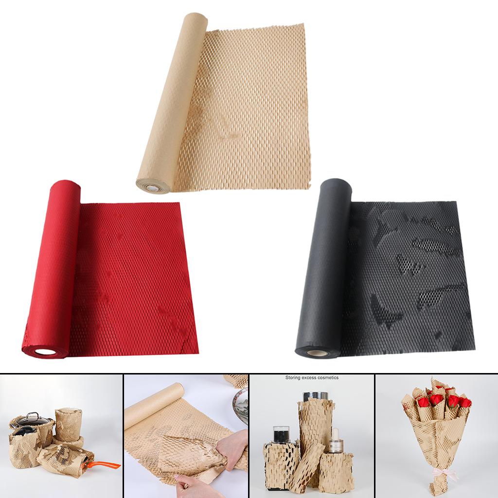 50 Meter Kraft Paper Roll - Natural Recycled Material - Honeycomb Padding Wrapping for Wrapping, Wrapping, Crafts,