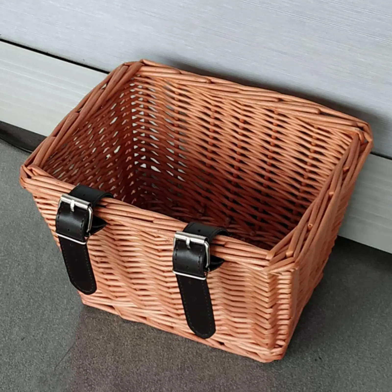 Handwoven Bikes Basket Bicycle Pet Carrier Front Cats Dog Seat Shopping Bag