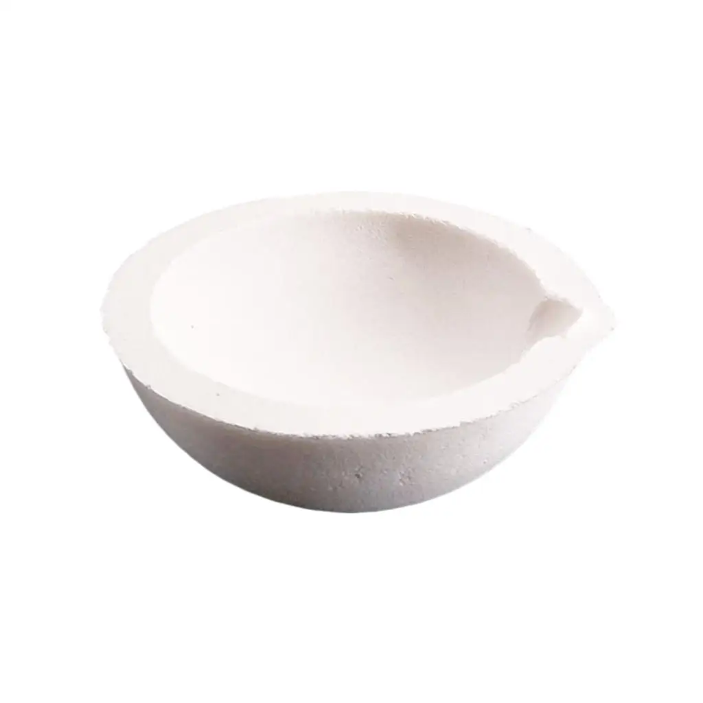 White Crucible Melting Dishes High Temperature Melting Crucible for Gold Scrap Jewelry Copper Smelting Bowl