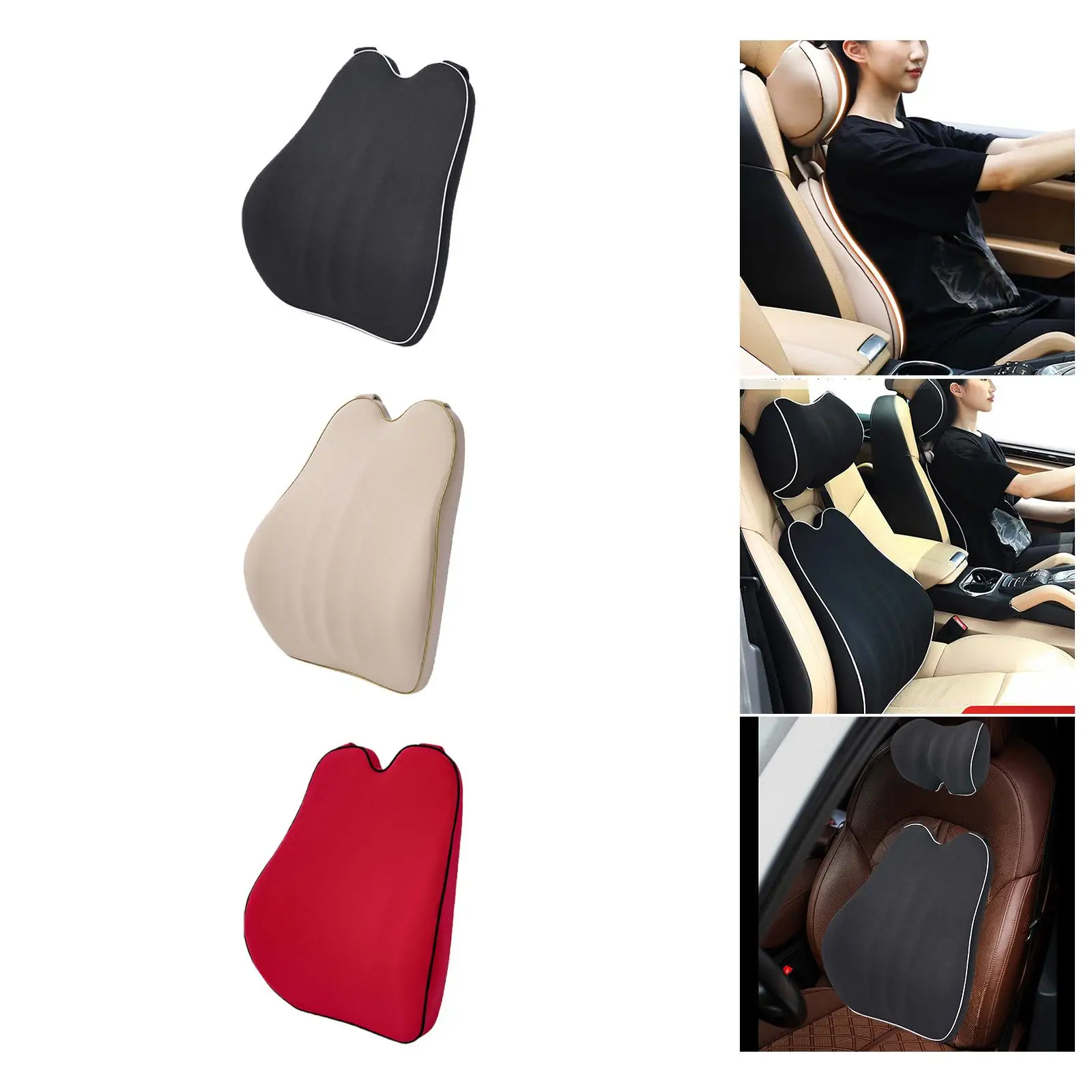 Lumbar Support Pillow Car Back Support Cushion for Driving Office Chair