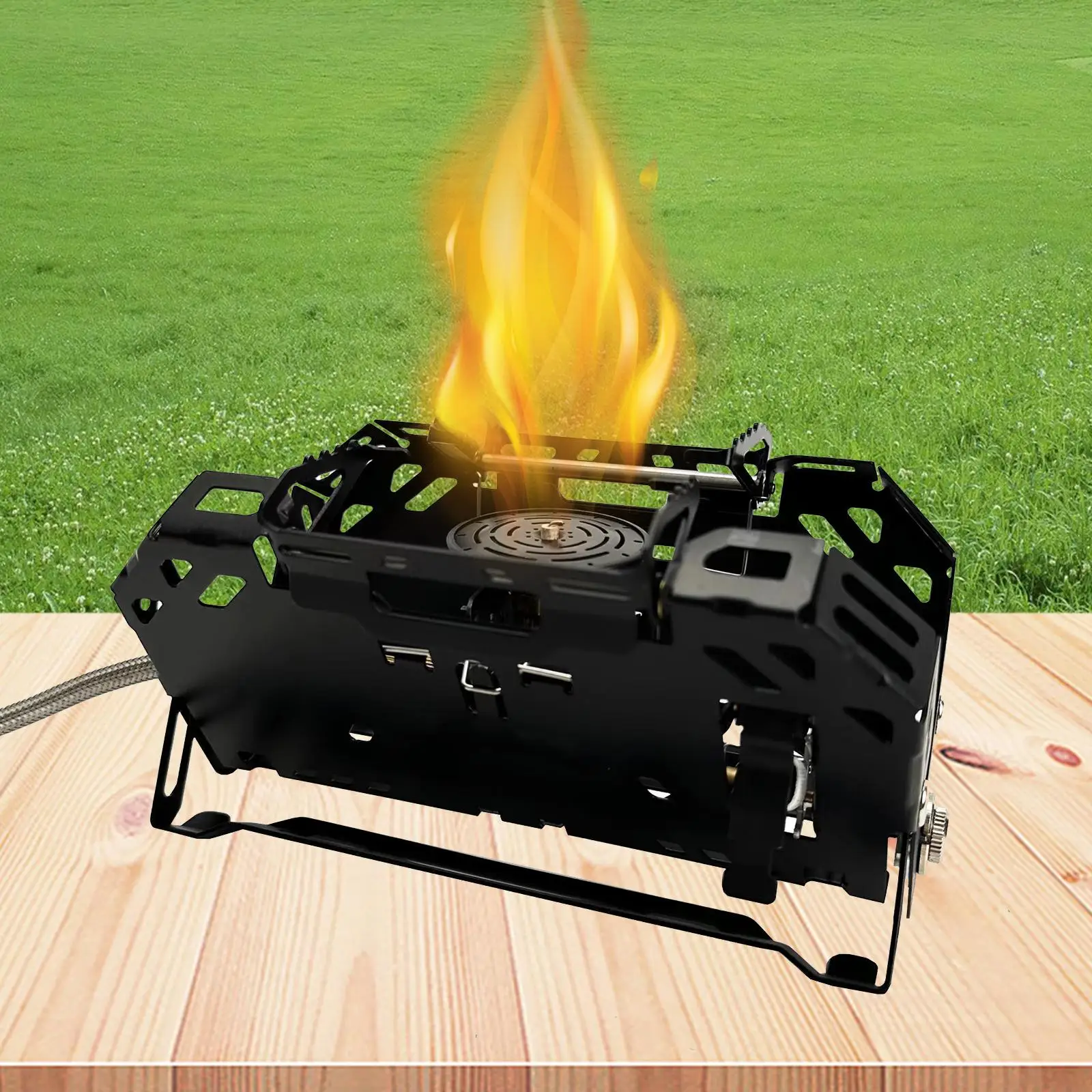 Camping Gas Stoves Camp Cooking Stoves Folding Windproof Gas Burner Furnace for Cooking Picnic Mountaineering Hiking BBQ