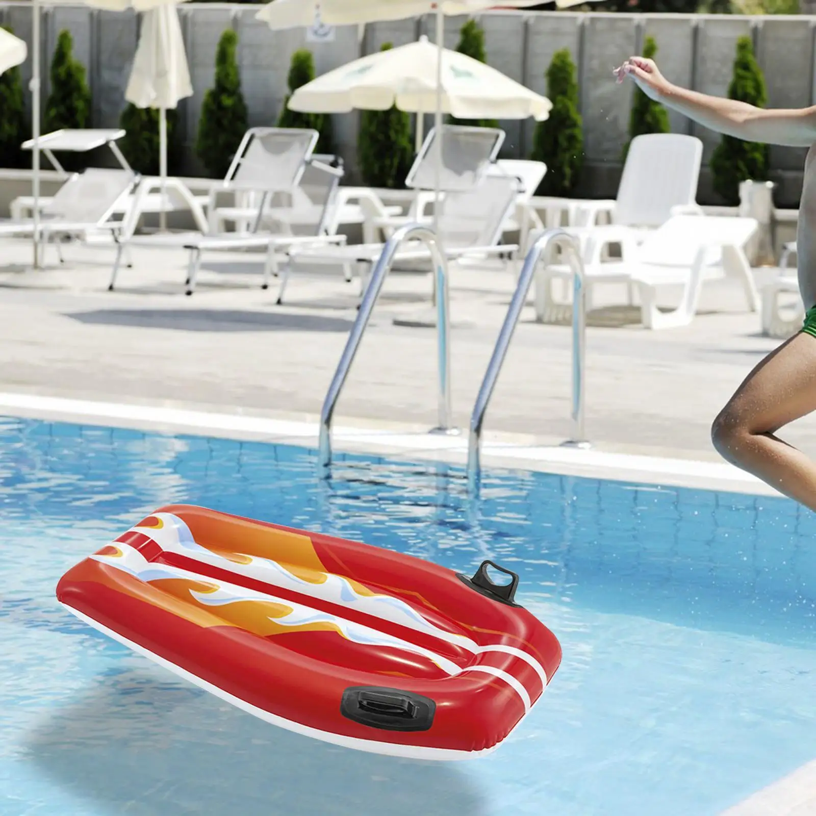 Inflatable Surfboard for Kids Portable Float Boards Surf Board Pool Float Boys Girls Swim Kickboard with Handle