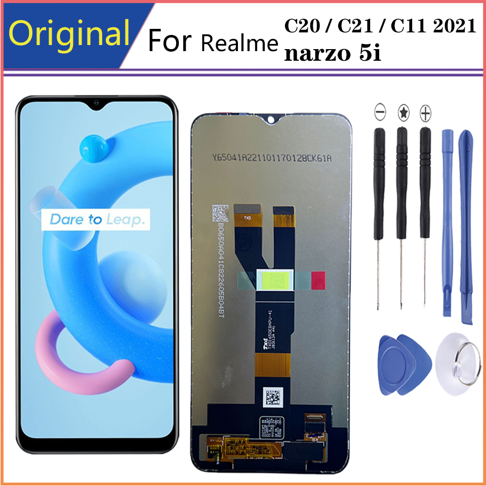 ЖК-дисплей 6,5 дюйма для Realme C20 C21 C11 2021 дюйма, ЖК-дисплей с рамкой  для Realme narzo 5i, дисплей со стандартным сенсорным экраном | AliExpress