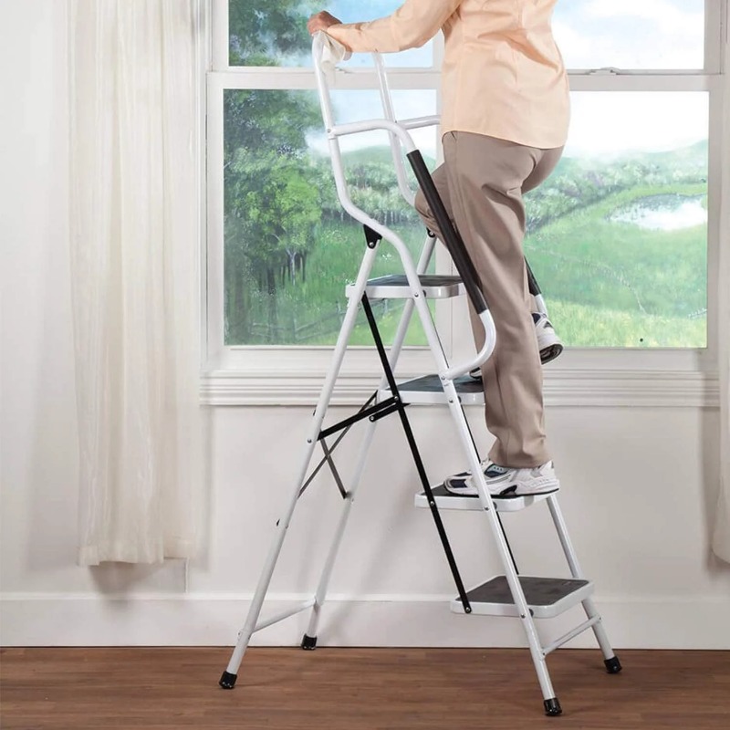 Title 2, 4 Step Ladder Folding Step Stool with Anti-Slip...