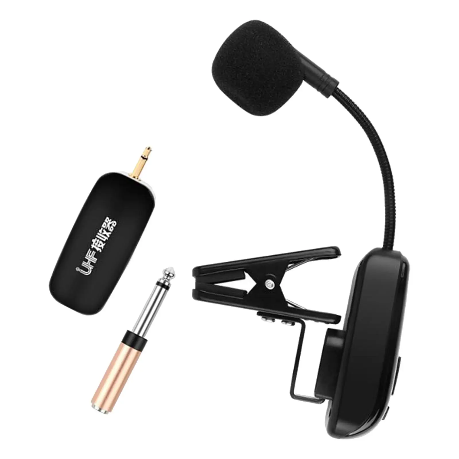 Wireless Saxophone Microphone System Clip On Trumpet Receiver Transmitter Mic Saxophone Microphone for Tuba Stage Performance