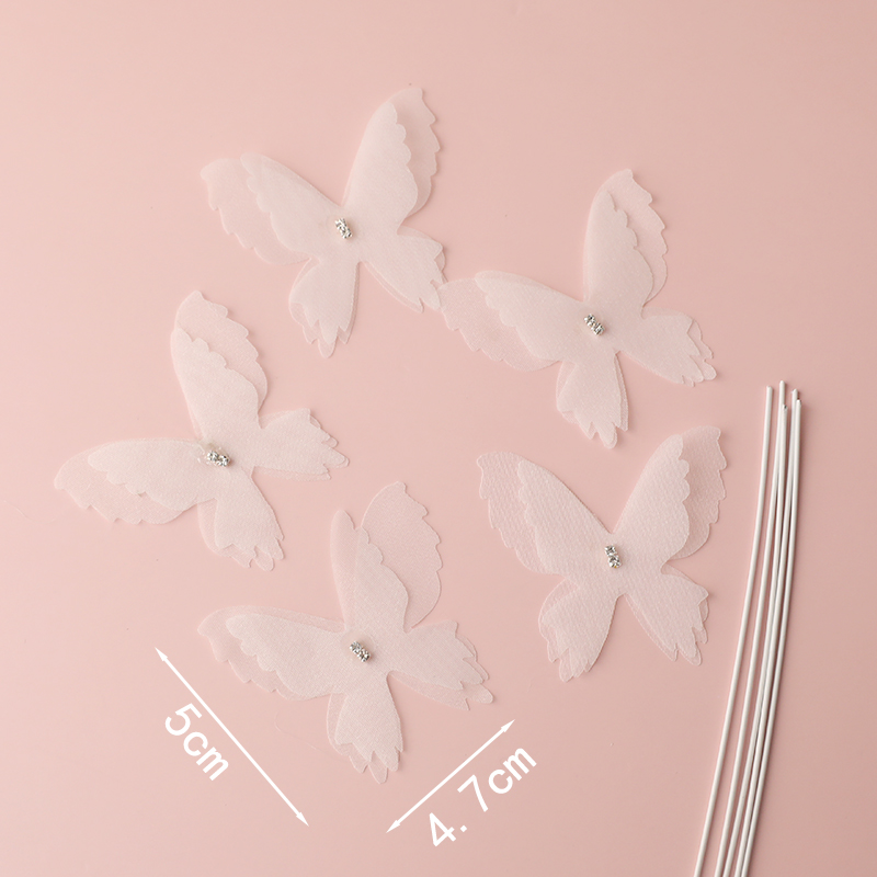 Description Picture 6 of itemWhite Butterfly Cake Decoration Happy Birthday Cake Topper Handmade for Wedding Birthday Party Baby Shower Supplies Gifts
