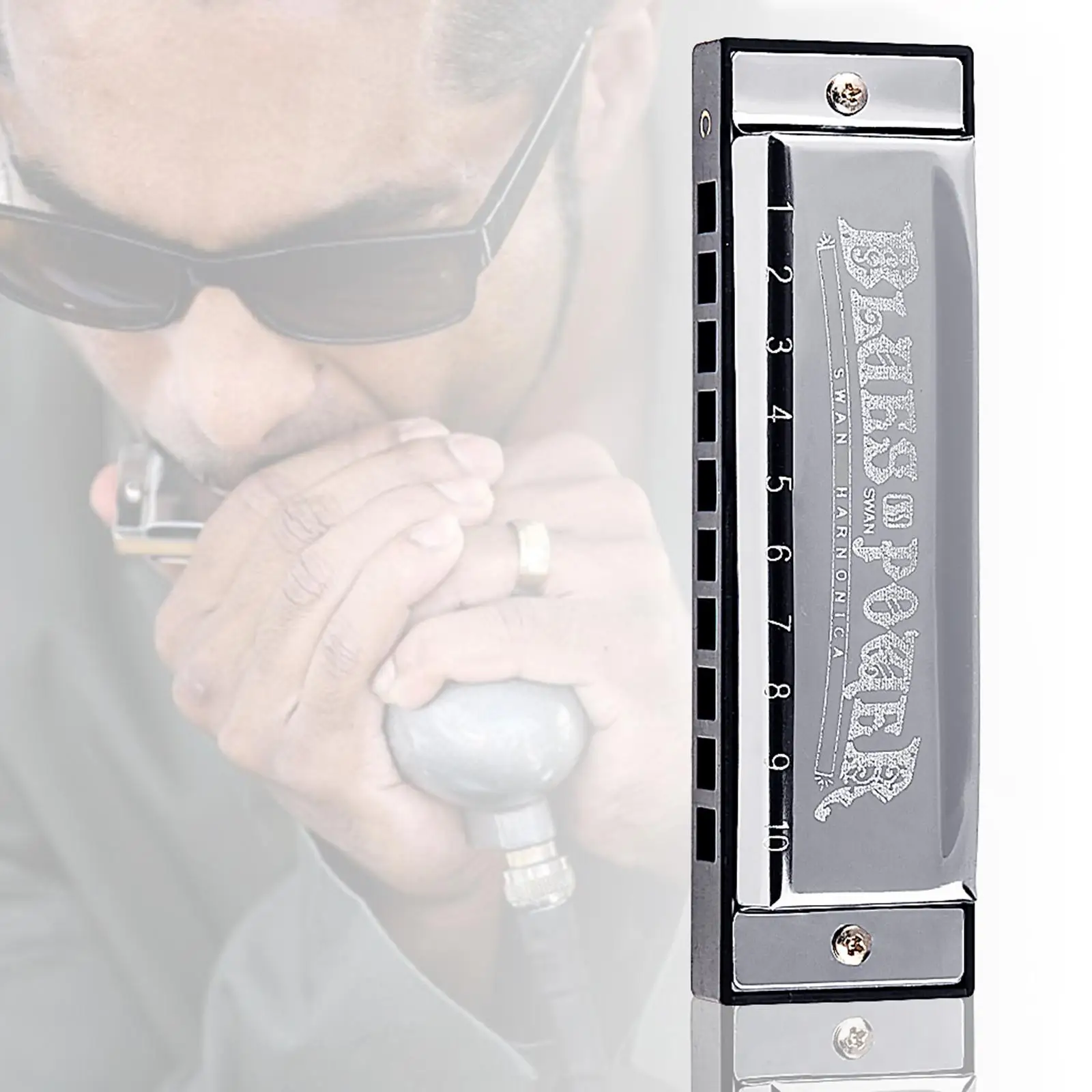 Portable Harmonica 10 Holes C Key 3 Octaves Mouth Organ for Music Lovers Beginners Adults Professionals Holiday Gift