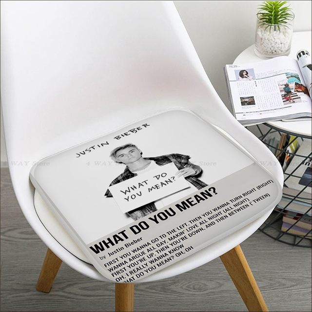 Justin Bieber Cushion Mat Creative Dining Chair Cushion Circular 