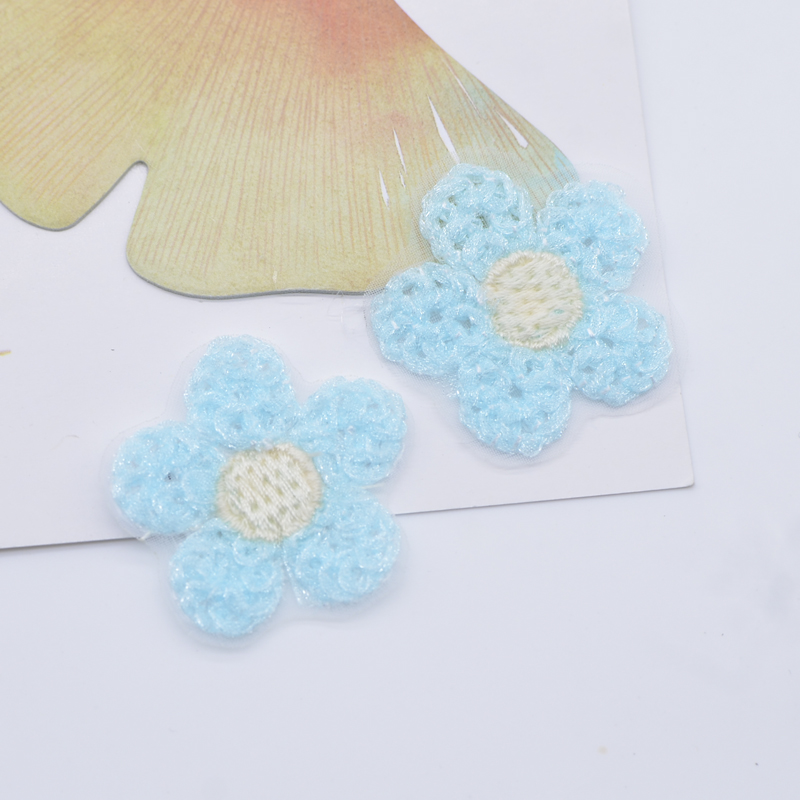 20 Stück 35 mm exquisite bestickte Netzblume für DIY Kopfbedeckung Haarspangen Dekor Kleidung Hut Schuhe Patches Zubehör – Detail 6