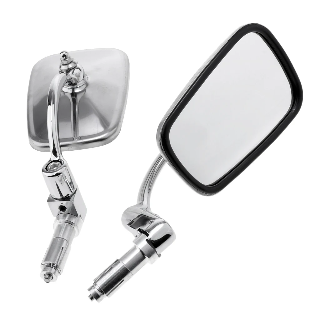 Silver Waterproof Anti- Convex Mirror for Motorcycle Cafe Racer 2PCS