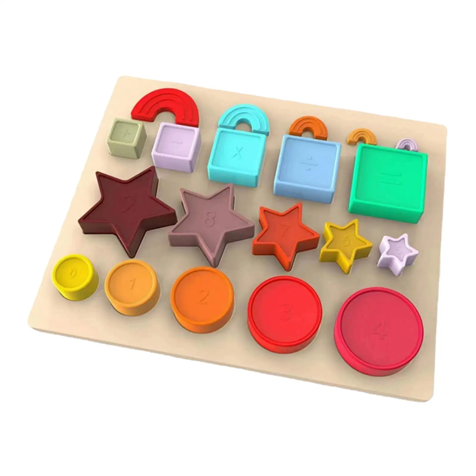 Shape Sorter Board Silicone Puzzle Board Busy Board for Preschool Toys Kids