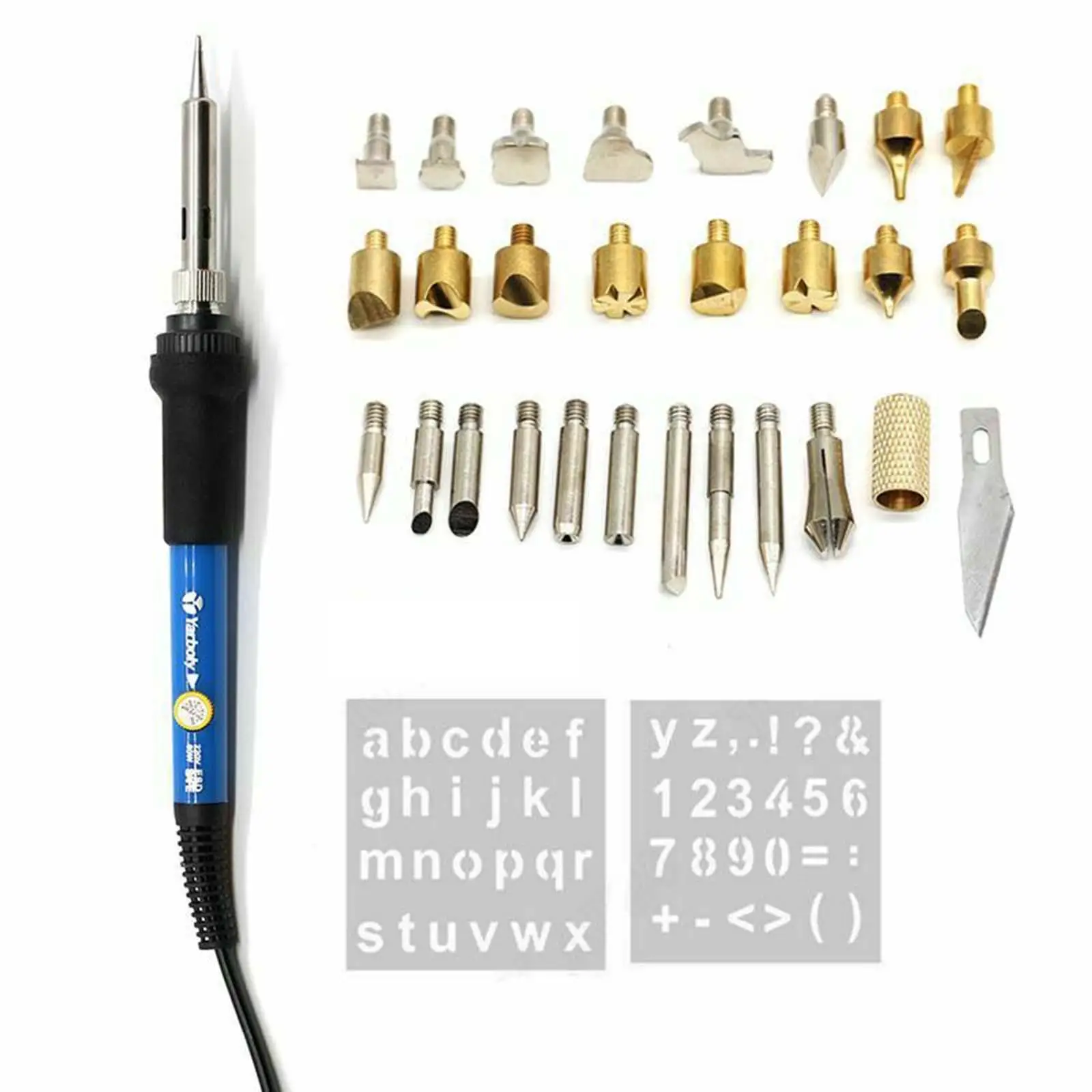 30x Solder Iron Tool Professional Electric Digital Display Welding Tool Portable DIY with Soldering Tips 60W Soldering Iron Set
