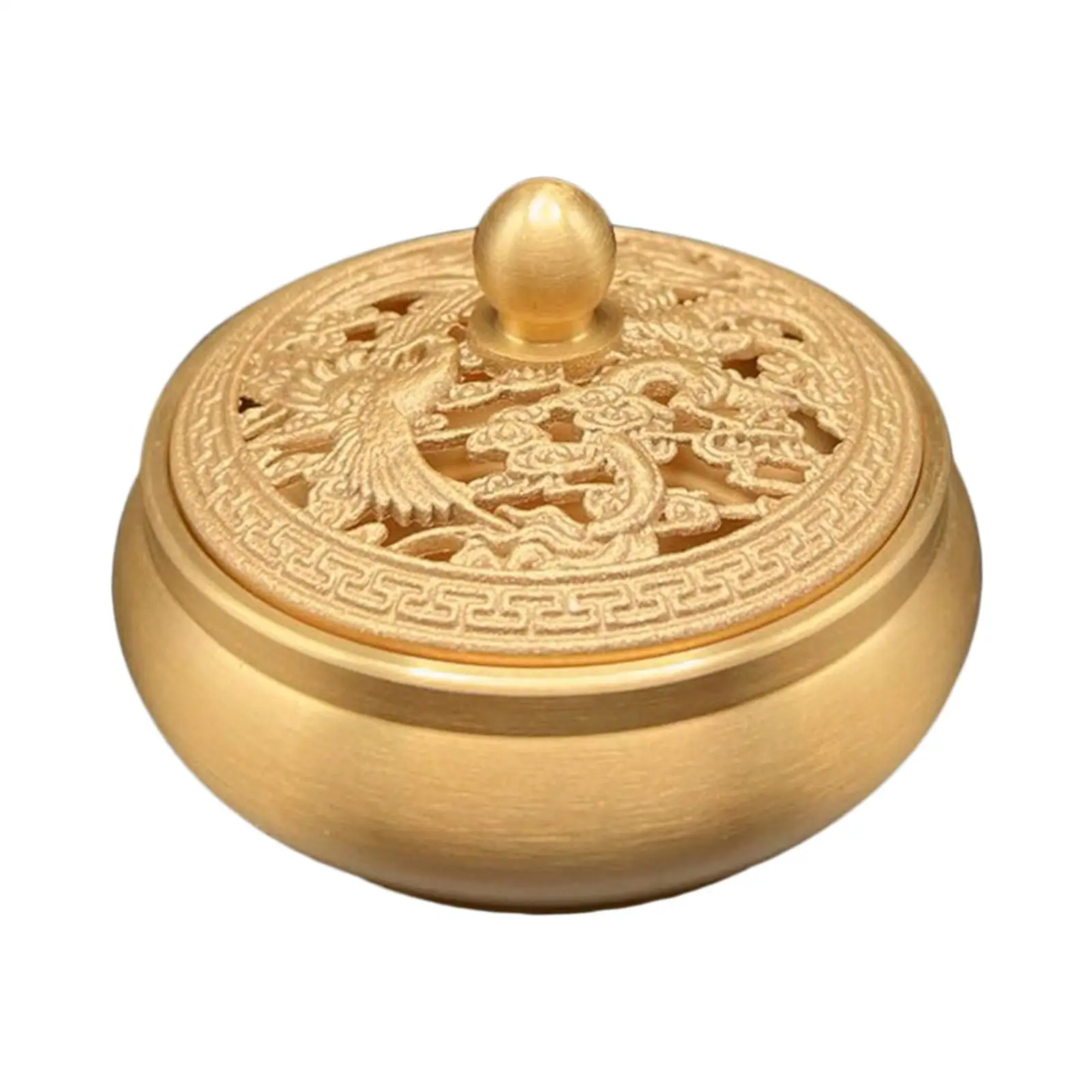 Incense Holder Burner Censer Sophisticated Carved Ornament Durable Home Decoration for Home Relaxation Study Living Room Office