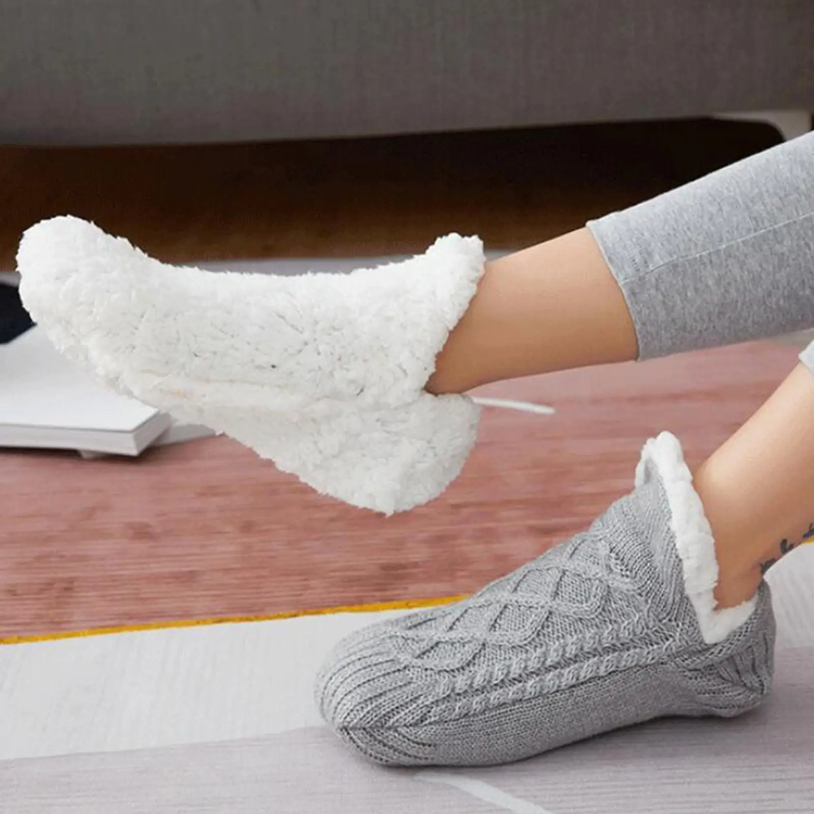 2Pcs  Slipper Socks, Soft Breathable Warm for Women Birthday Gifts