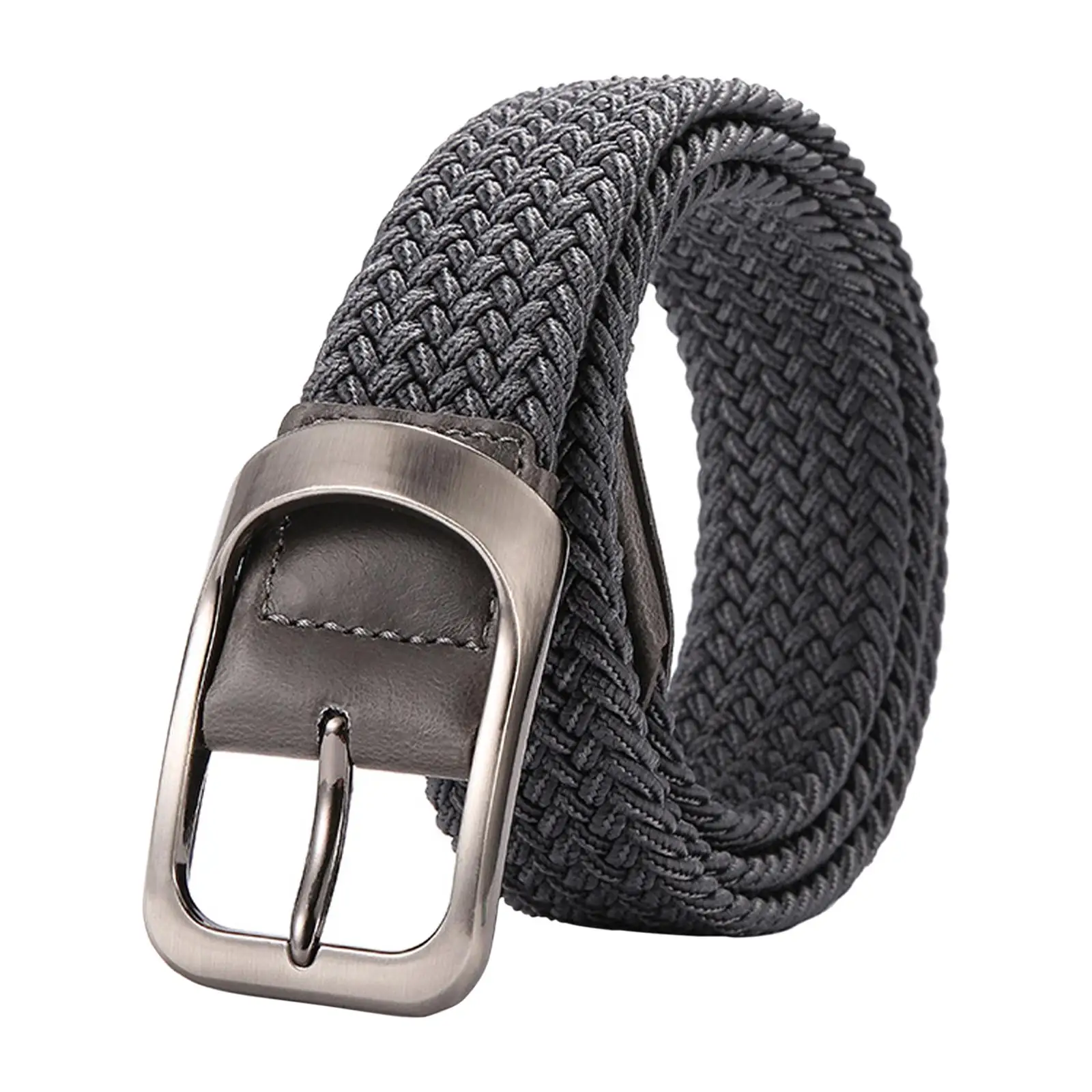 Braided Canvas Stretch Belt for Men/Women/Junior Width 1.38 inch Nylon Belt