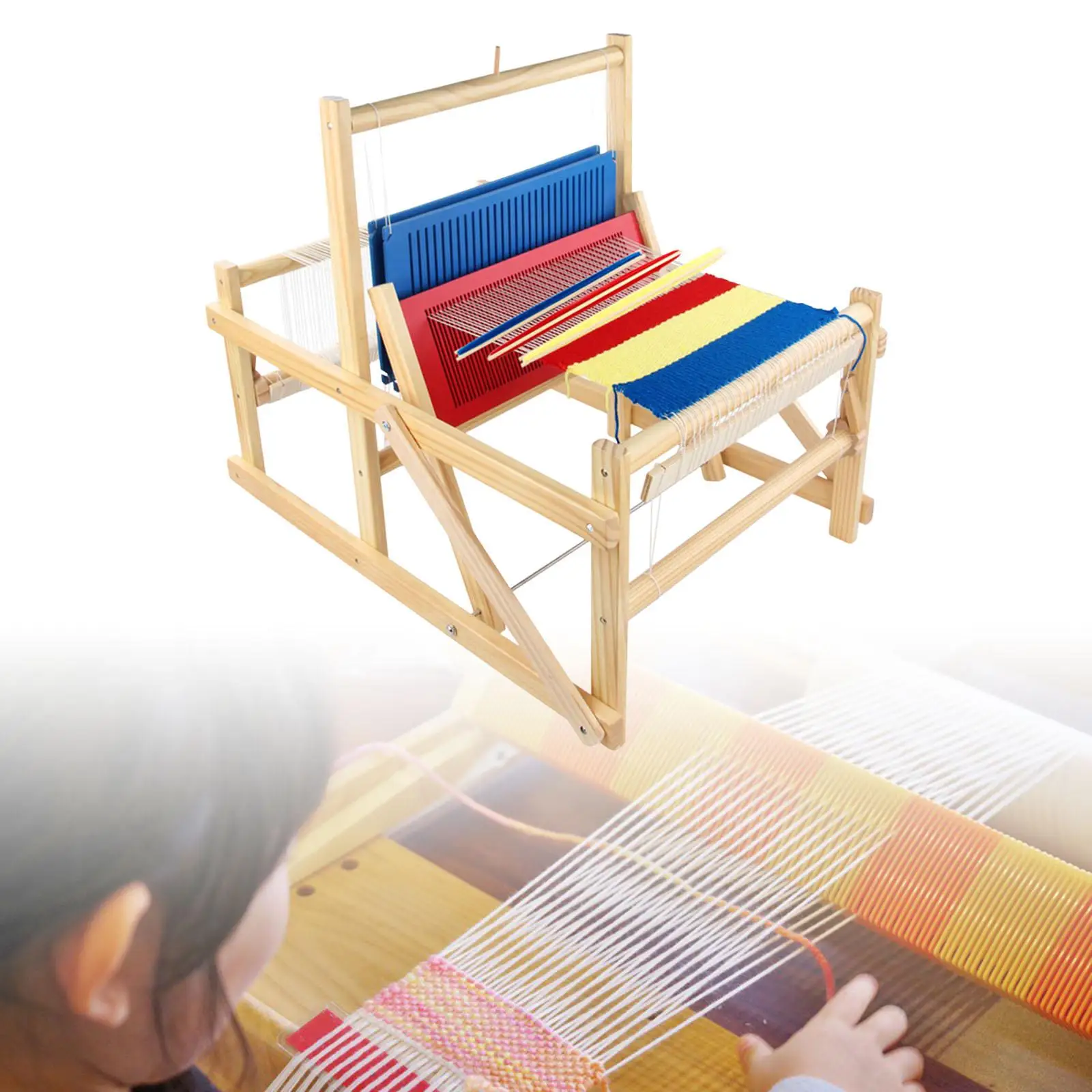 Standing Loom for Children And Adults Wooden Loom Educational Hand Loom Hand Knitting Handwork Intellectual Toys for Children