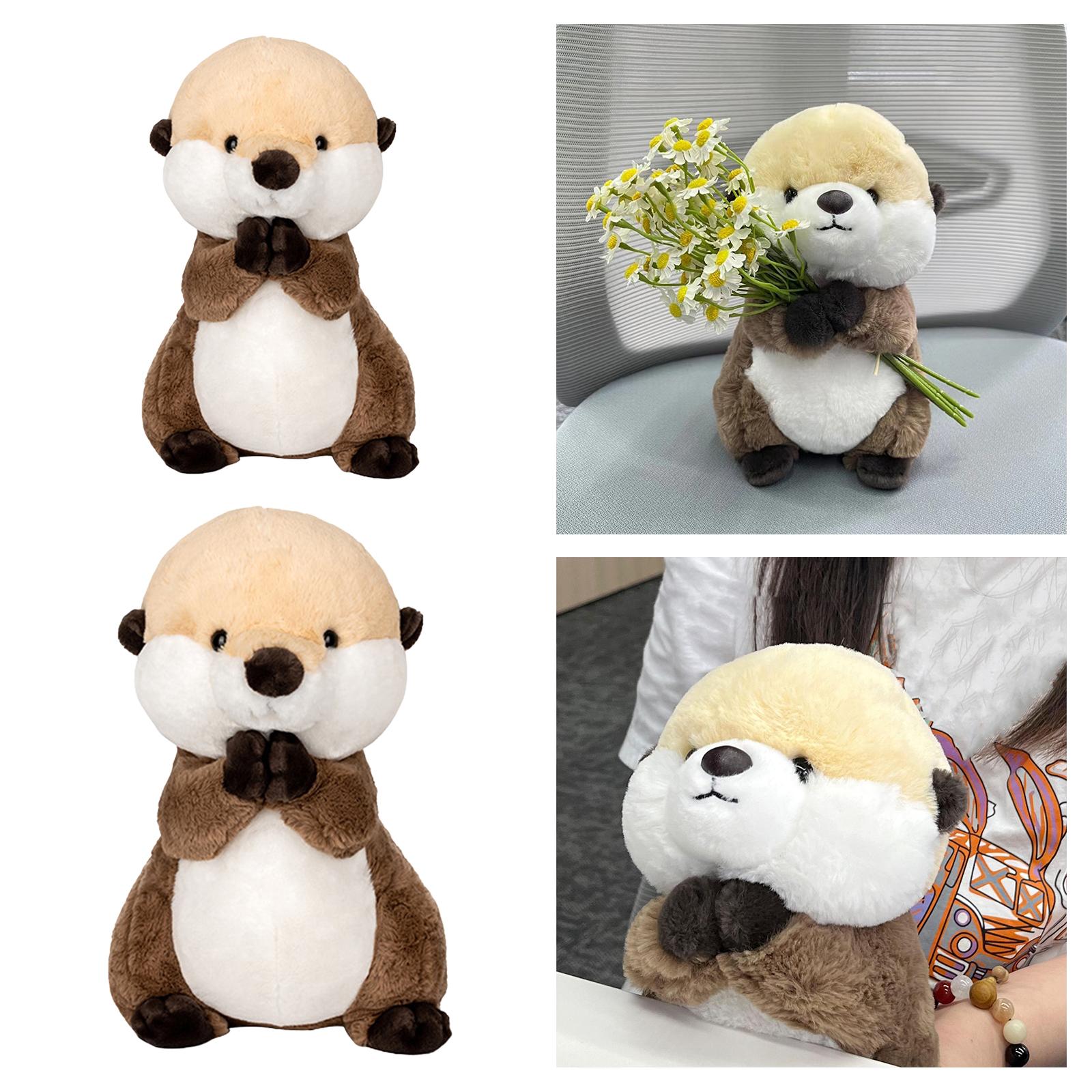 Otter Plush Doll Party Favors Huggable Cute Early Education Toy Soft Otter Plush Toys for Children Room Decor Holiday Gift