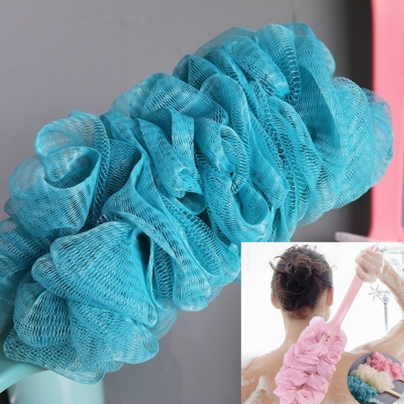 1PCS Lange Griff Bad Pinsel Zurück Bad Dusche Wäscher Körper Weiche Mesh Peeling Puff Sauber Selbst Bad Zurück Pinsel – Detail 11