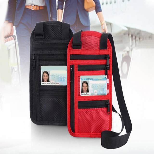 Hidden Travel Wallet Capacity Travel Neck Pouch Secure Rfid Holder