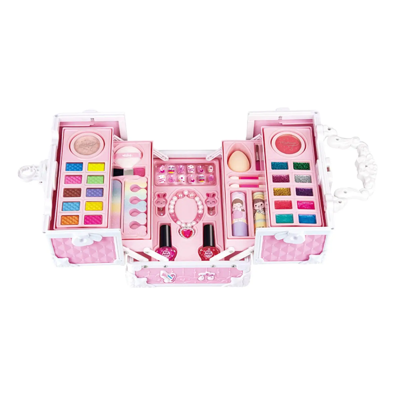 Kids Makeup Kits Makeup Set Toy Vanity Set Girls Toy ,Role Playing for Age 3 4 5+ Toddlers Present Gift