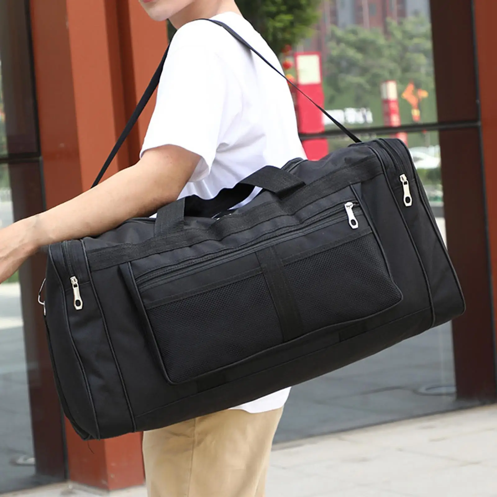 Travel Duffel Bag Handbag Holdall Organizer Storage Carry On Luggage Weekender Bag for Yoga Women Swimming Men Clothing Fitness