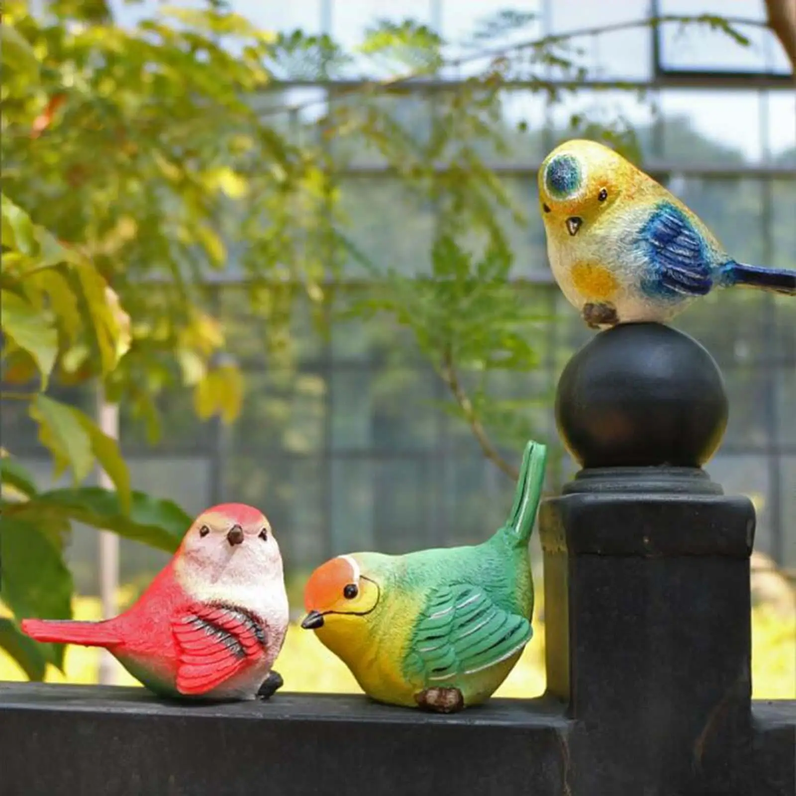 Miniature Bird Figurines Polyresin Funny Simulation Bird Decor Garden Bird  Decoration for Office Garden Outside Backyard Mom | АлиЭкспресс
