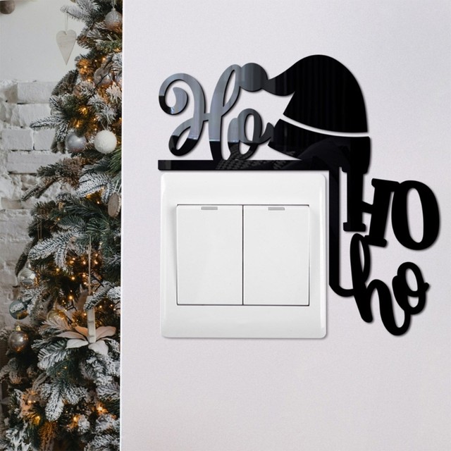 Christmas Light Switch Stickers Christmas Tree Decal Wall Sticker