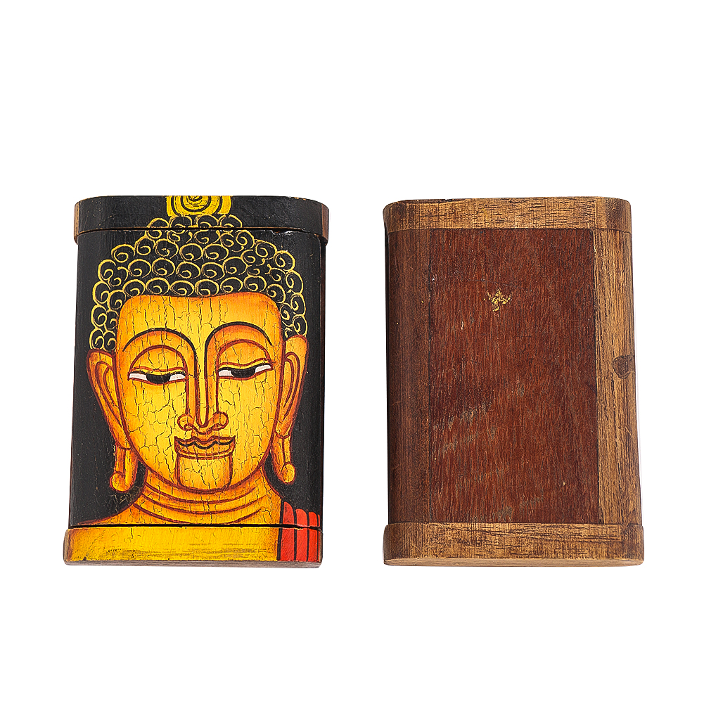 1 Stück Vintage Bemalte Teakholz Buddhistische Nudelbox Kreatives Tischgeschirr für Restaurant und Zuhause Reise-Souvenir Schmuck-Aufbewahrungsbox Handwerk – Detail 5