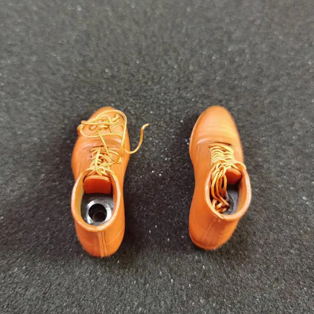 1/6 Doll Accessory,Mini Model  Shoes,Suit Leather Shoes,Easy to Wear Handmade Wearable Male Shoes for Birthday Holiday 12