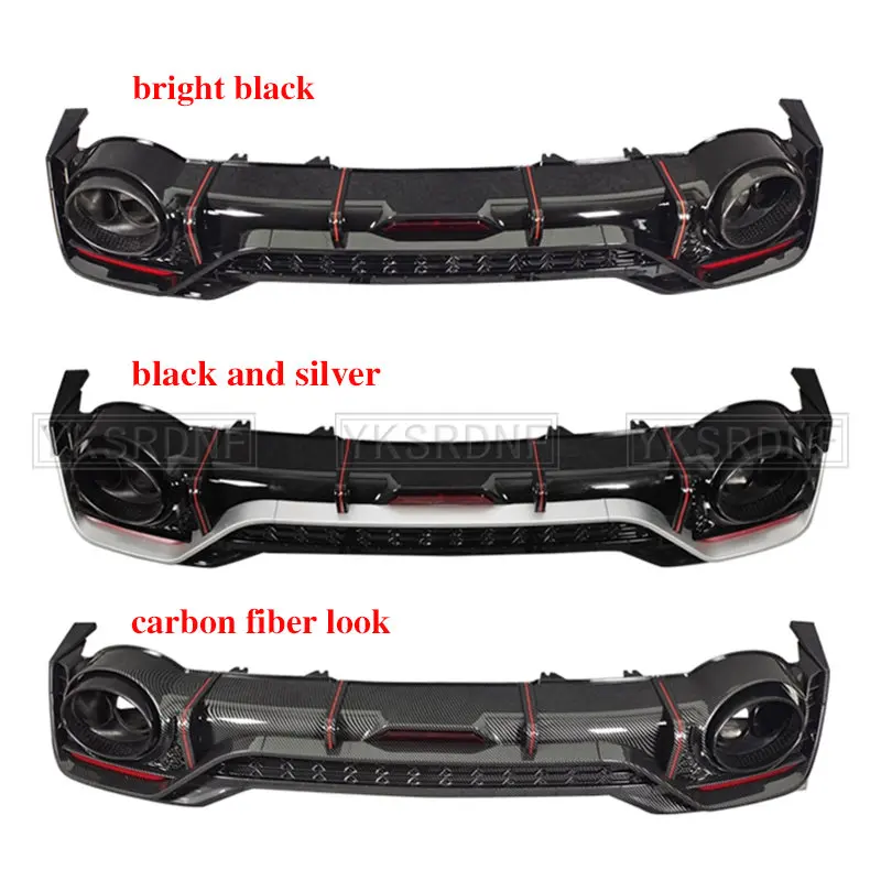 Vista frontal del difusor de labios para Audi A5 B9.5
