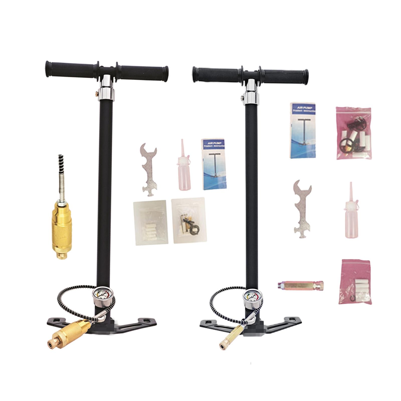 Portable High Pressure Shock Pump Aluminum Alloy Digital Gauge T-Handle Design Air Compressor Adapter 1pcs Pcp Mini