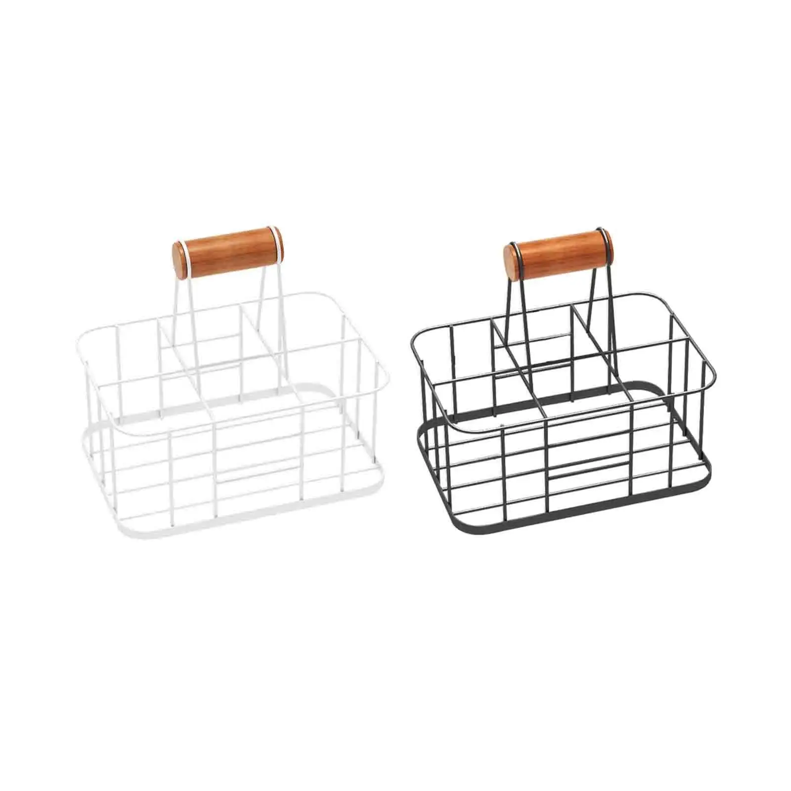 Drink Carrier Attachments Multifunction 6 Grid with Handle Beer Rack Basket Drink Caddy Holder for Camping KTV Home Restaurant