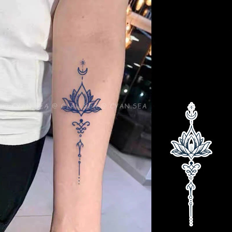 2022 New Bohemian Lotus Totem Waterproof Juice Tattoo Stickers For Woman  Man Body Arm Thigh Temporary Tattoos Fake Tattoo - Temporary Tattoos -  AliExpress