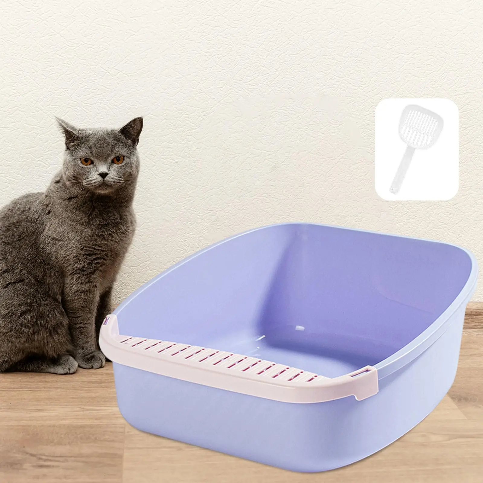 Cat Litter Box Lightweight Pet Litter Tray for Rabbit Travel Accessories