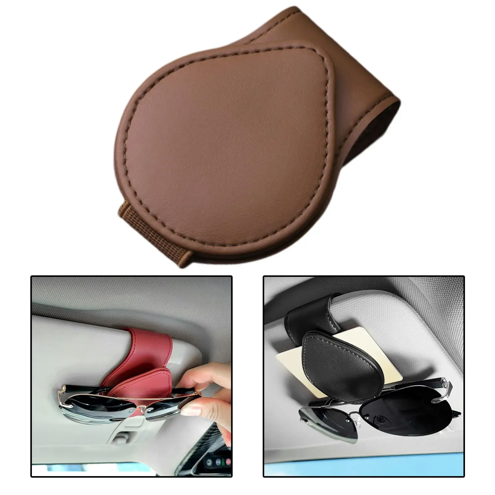 Sunglasses Holder Pocket Organizer Bracket Storage Sunshade Bag Car Visor Sunglasses Clip for Card Truck Visor Vehicle Pen