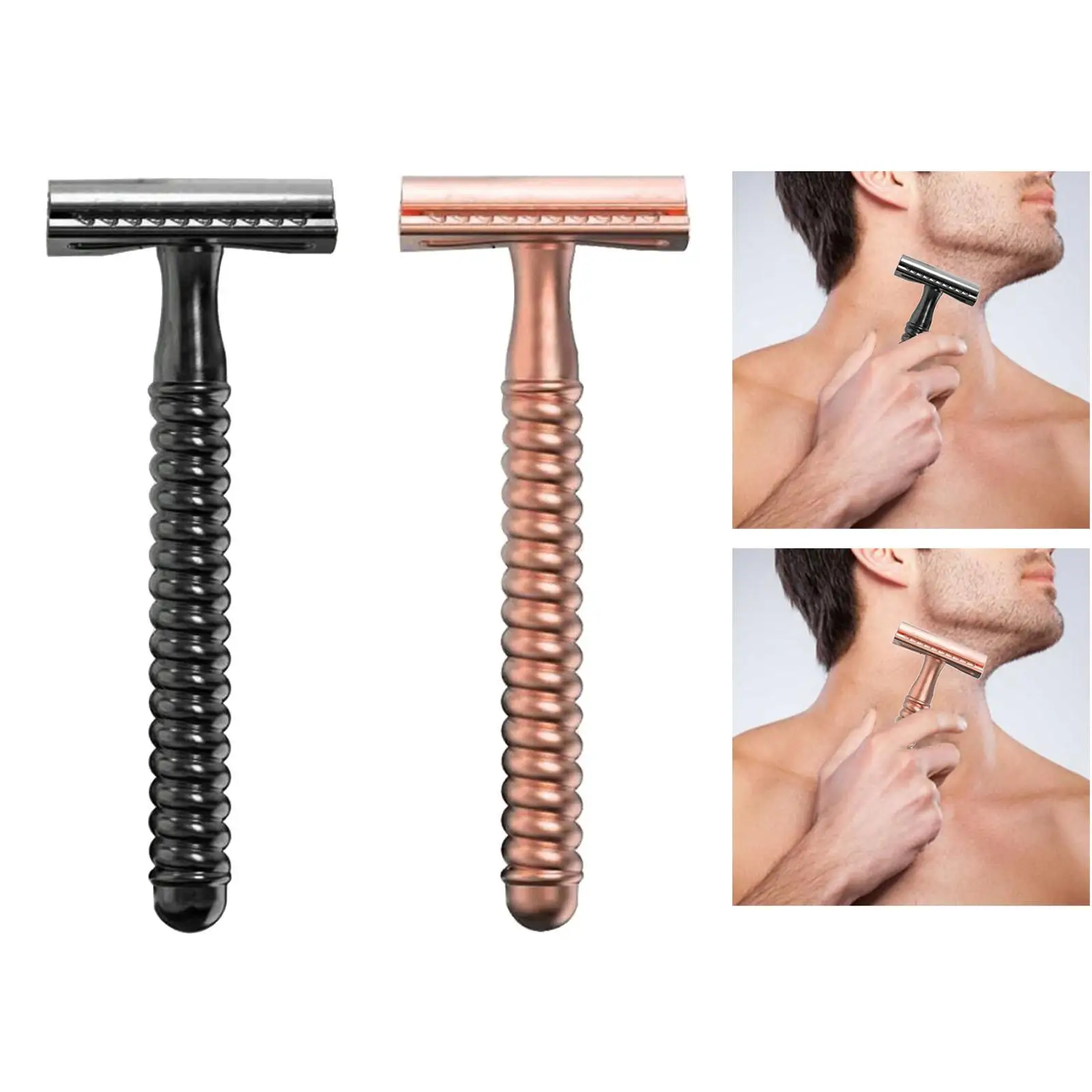 Double Edge Safety  Long Handle Premium Easy to Clean Travel Reusable Gifts Wet Shaving Close clean easily Use Stylish  Shave