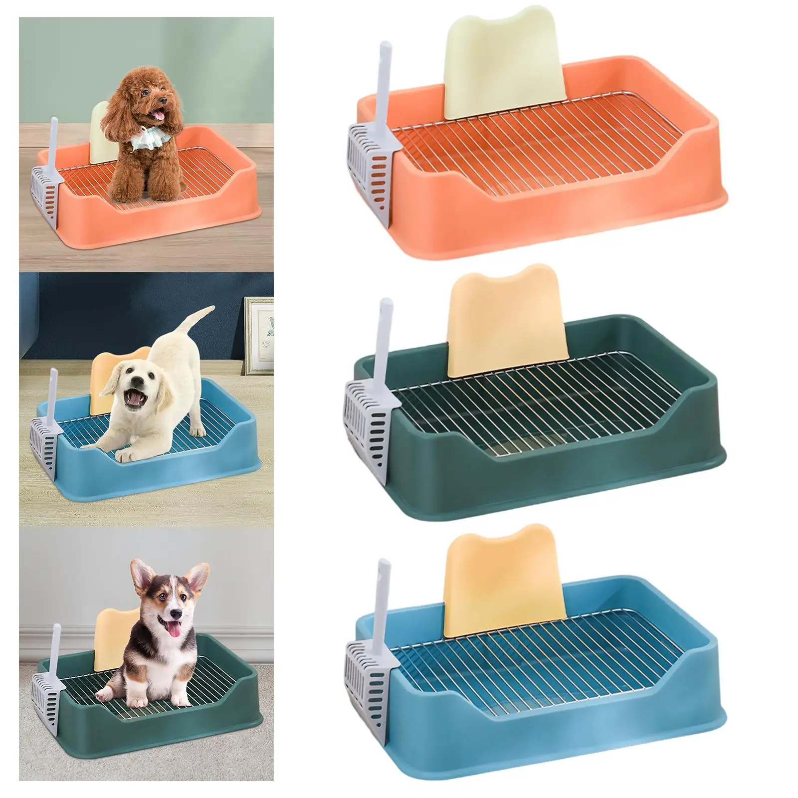 Pet Dog Toilet Puppy Training Potty Tray for Small Dogs Portable Pet Litter Pan Anti Splashing Litter Tray Pet Pee Toilet