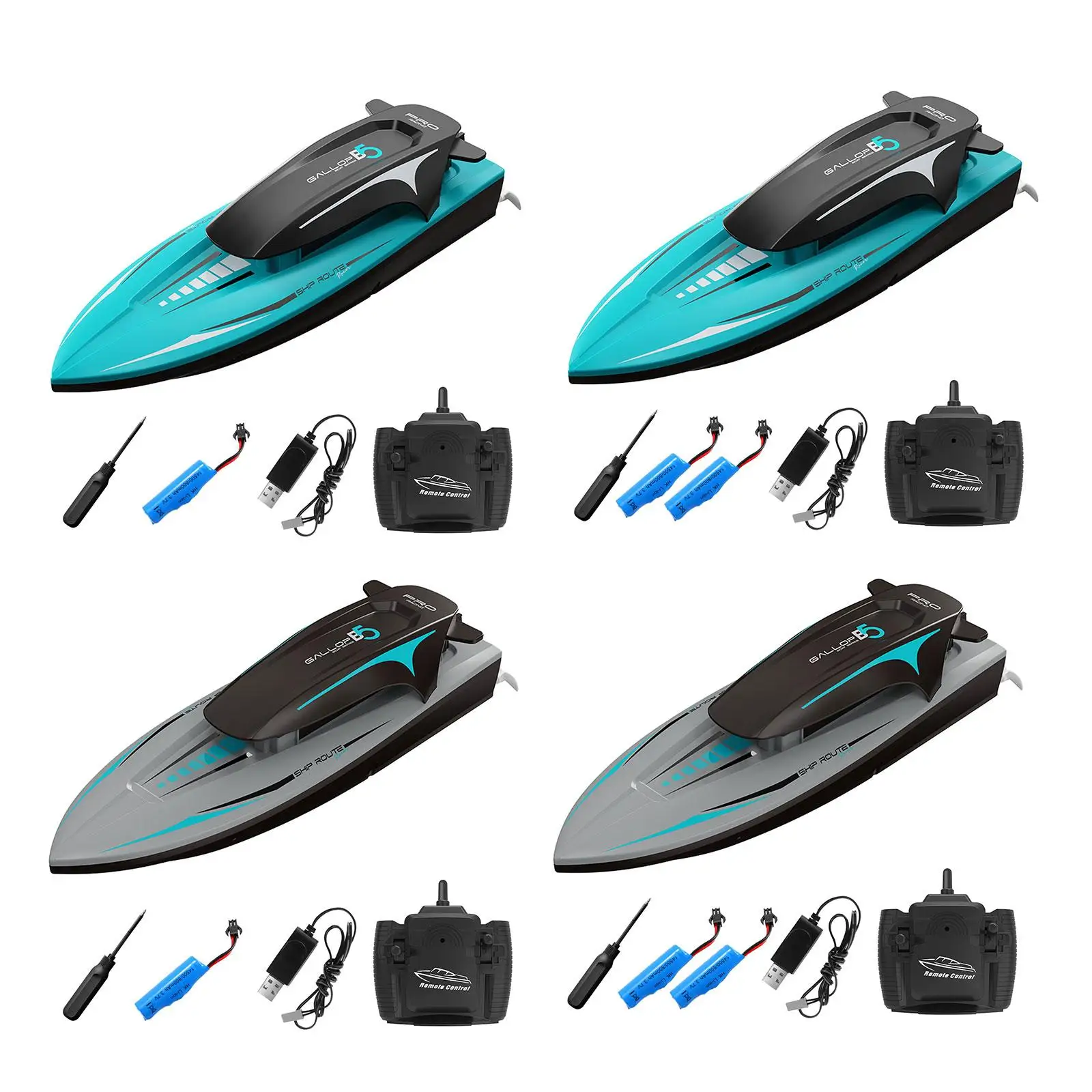 Remote Control Speedboat Simple to Control Dual Motor for Lakes Outdoor Toys